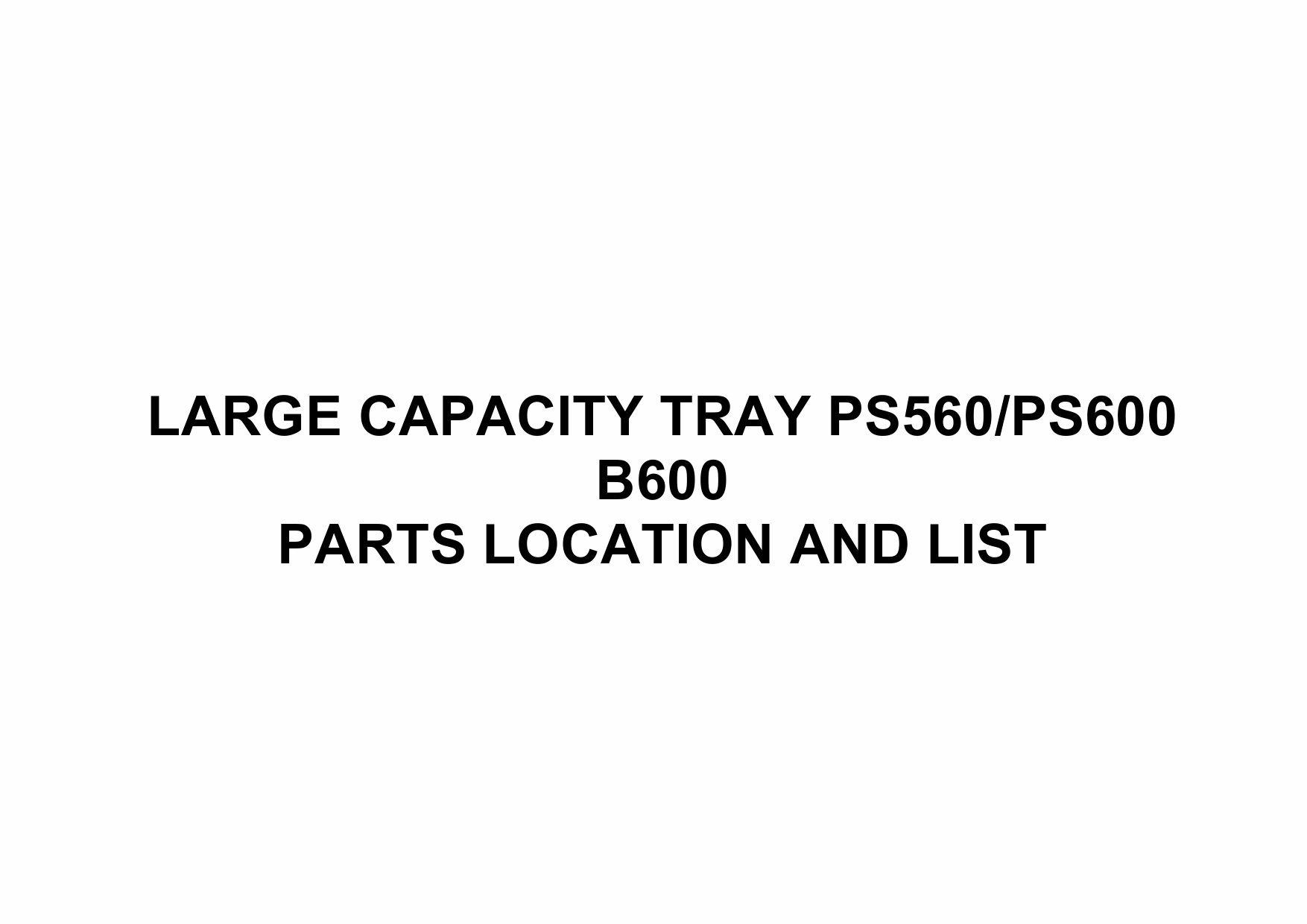 RICOH Options B600 LARGE-CAPACITY-TRAY-PS560-PS600 Parts Catalog PDF download-1